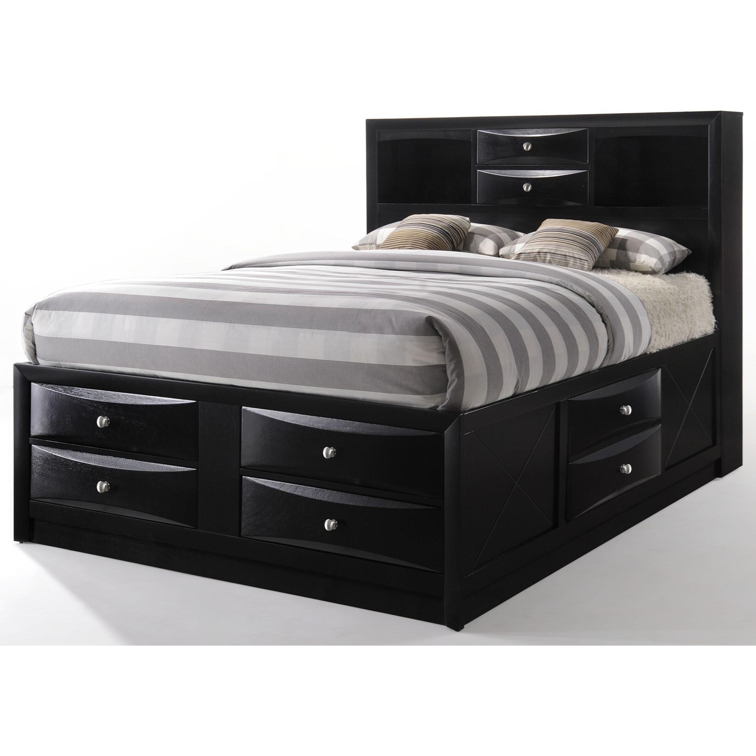 Acme Furniture Ireland Storage Black Queen Bed w/Storage Dream Home